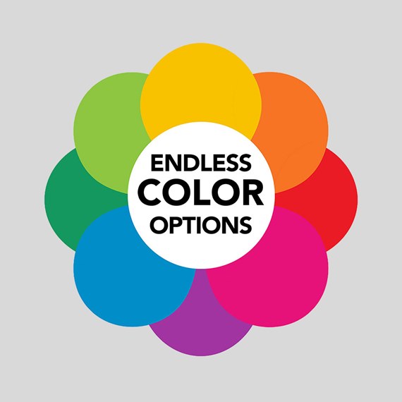 colorful circles design with text placeholder