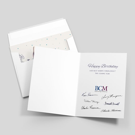 birthday card with customizable text area 