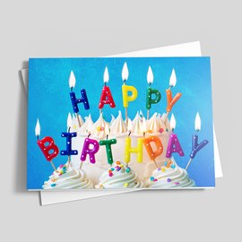 Festive Candle Birthday Card