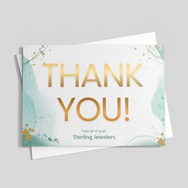 Elegant Gold Thank You Card