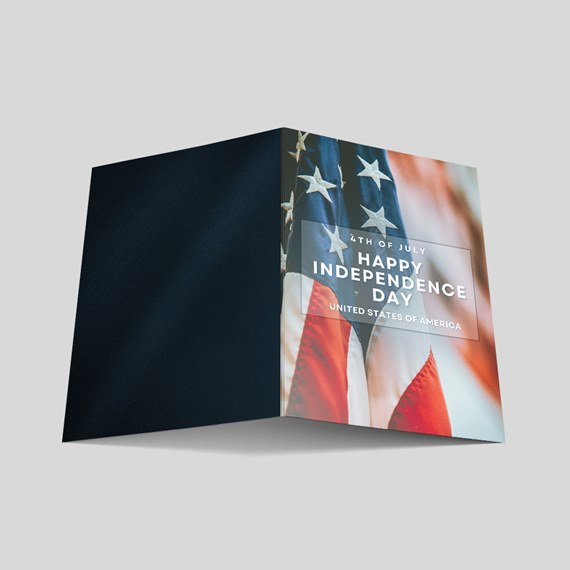 Independence Day greeting card with American flag design
