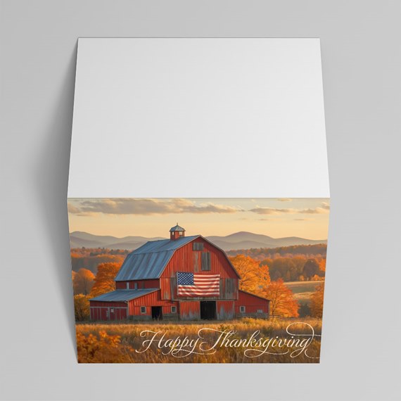 barn scene with thanksgiving text