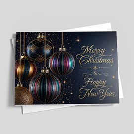 Bejeweled Ornaments Christmas Card