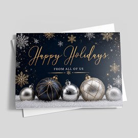 Mixed Metallic Ornament Holiday Card