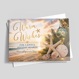 Starfish Warm Wishes Holiday Card
