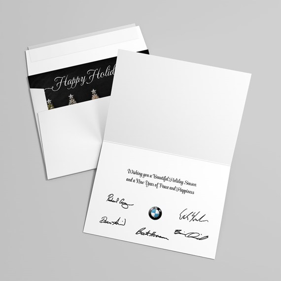 holiday card interior