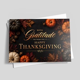 Circle of Pumpkins Thanksgiving Card