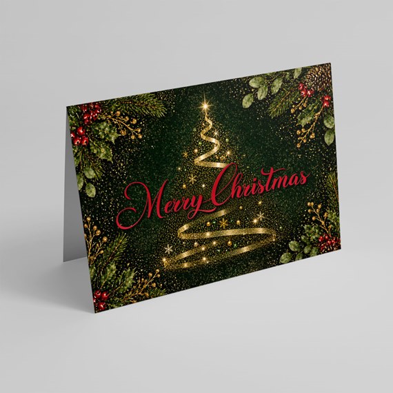 Christmas card with photo placeholder
