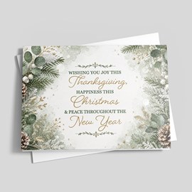 Understated Greenery Holiday Trio