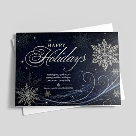 Snowflake Starlight Holiday Card
