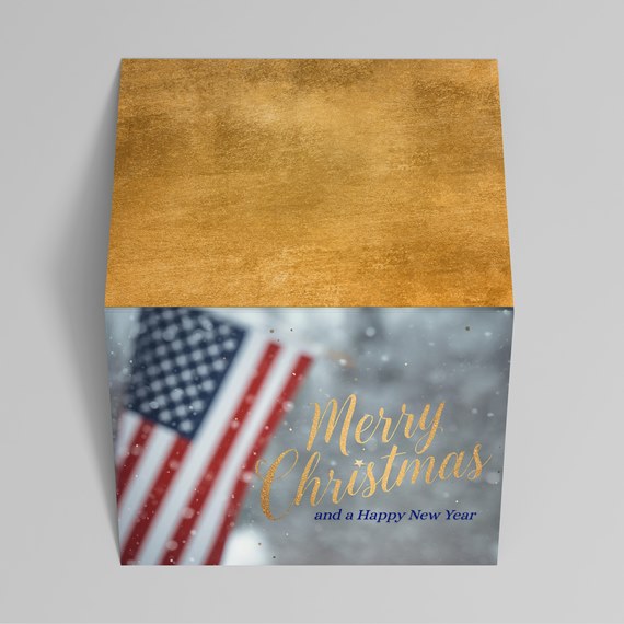  American flag design and holiday greeting