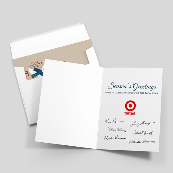 greeting card with customizable text area 