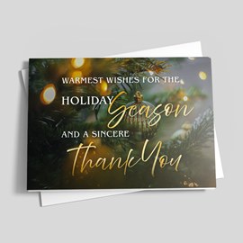 Sincere Thank You Holiday Card