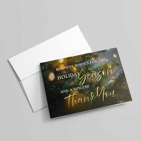holiday card with photo placeholder