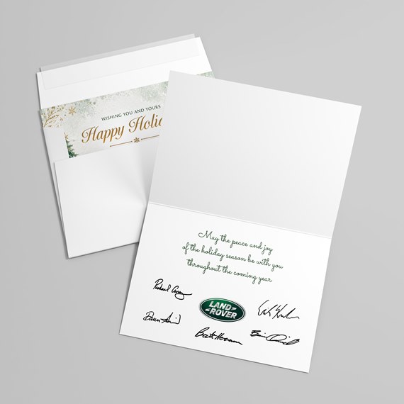 holiday greeting card inside