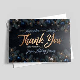 Black & Blue Holiday Appreciation Card