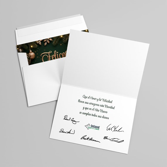 holiday card with photo placeholder