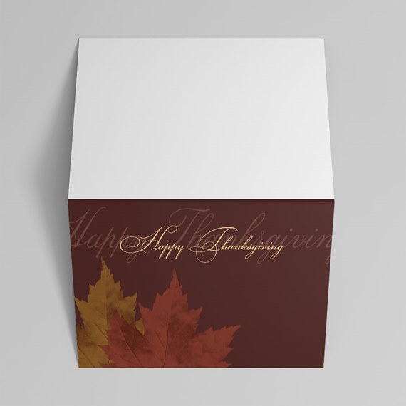 box with thanksgiving design, photo area on top