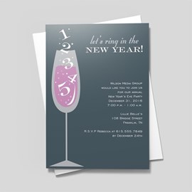 Bubble Time New Year Party Invite