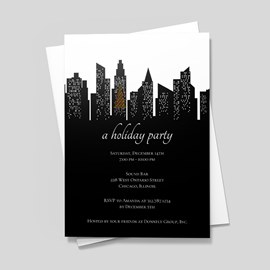 City Lights Holiday Invitation