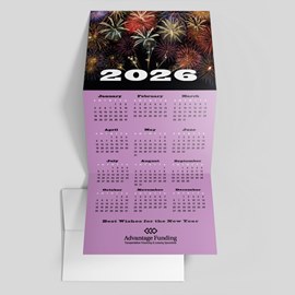 Fireworks Pop Calendar Card