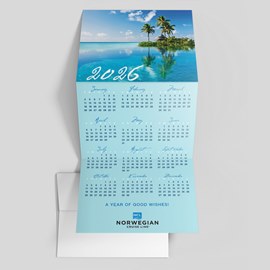 Island Paradise Calendar Card