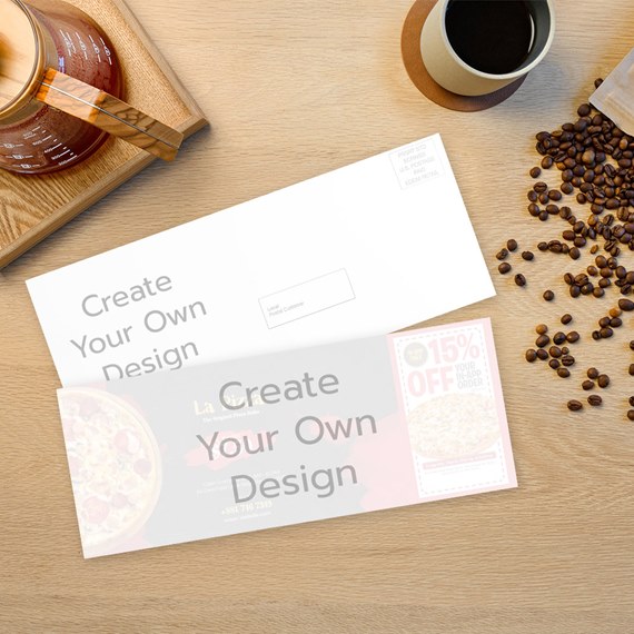 customizable envelope with photo placeholder