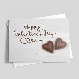Chocolate Hearts Valentine Card