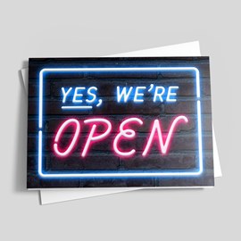 We're Open Neon