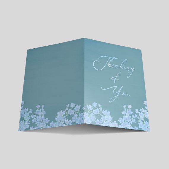 Flora Blue Thinking of You Card