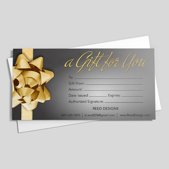 Gold Bow Gift Certificate