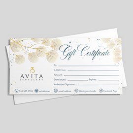 Aurous Leaves Gift Certificate