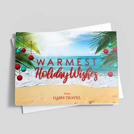Tropical Oasis Holiday Card