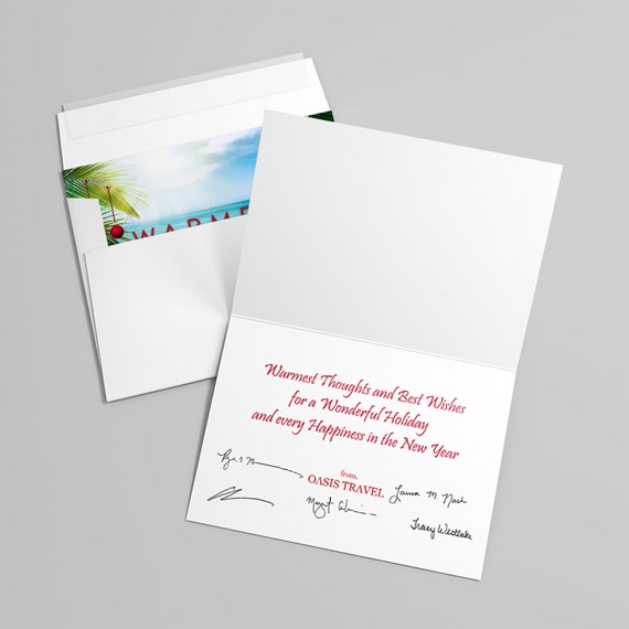 Tropical Oasis Holiday Card