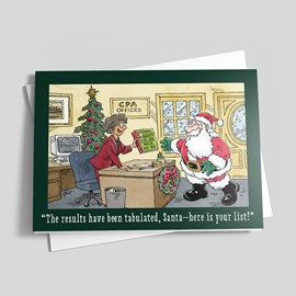 Santa's List Holiday Card