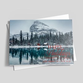 Snowy Mountain Holiday Card