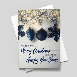 Twilight Pinecones Holiday Card