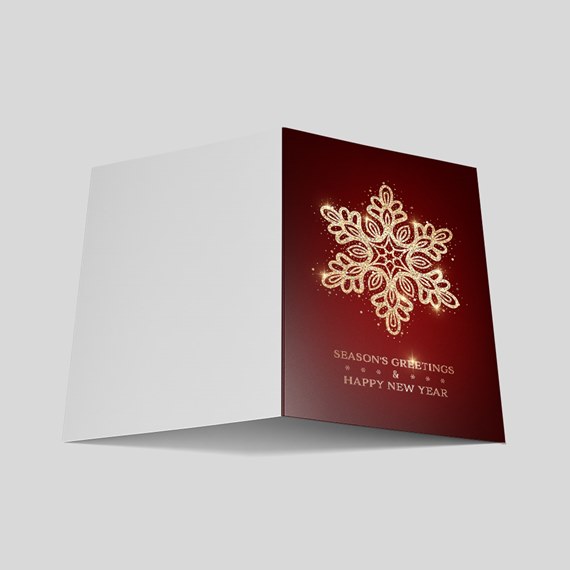 Winter Red Holiday Card