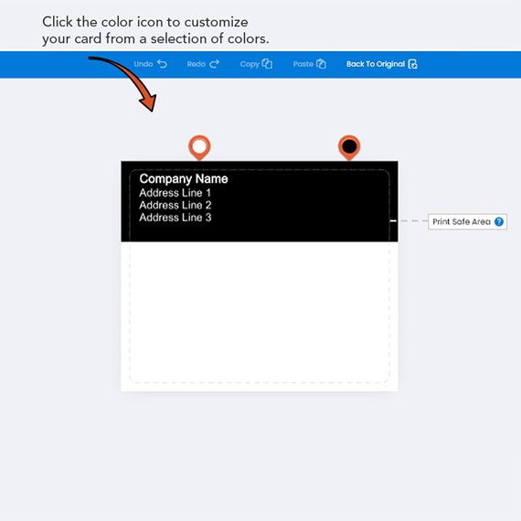 black card with customizable text area