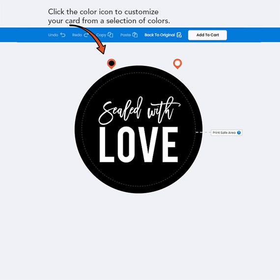 circular design with text placeholder