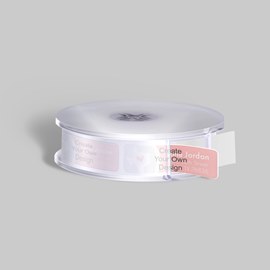 White Glossy Label - Clear Dispenser