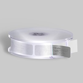 Silver Foil Label - Clear Dispenser