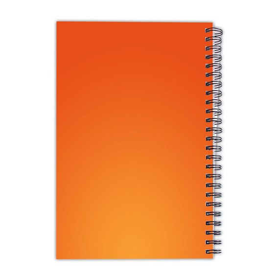 Bold Orange Line Notebook by 123Print