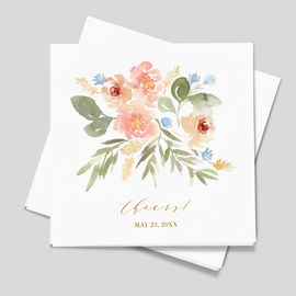 Soft Blossoms Beverage Napkin