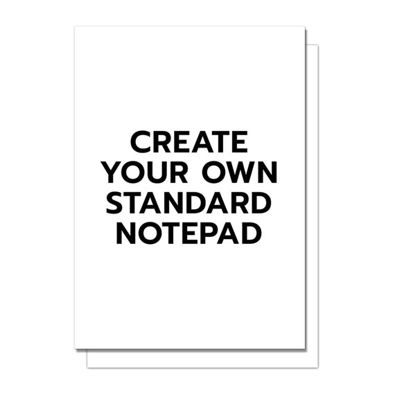 Custom Standard Notepad
