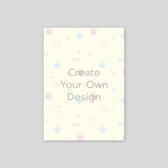 geometric pattern design with customizable text area