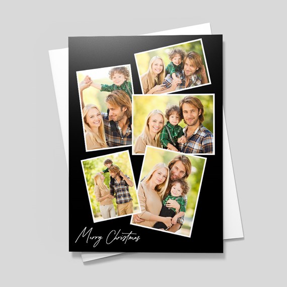 photo placeholders, collage design, merry christmas caption