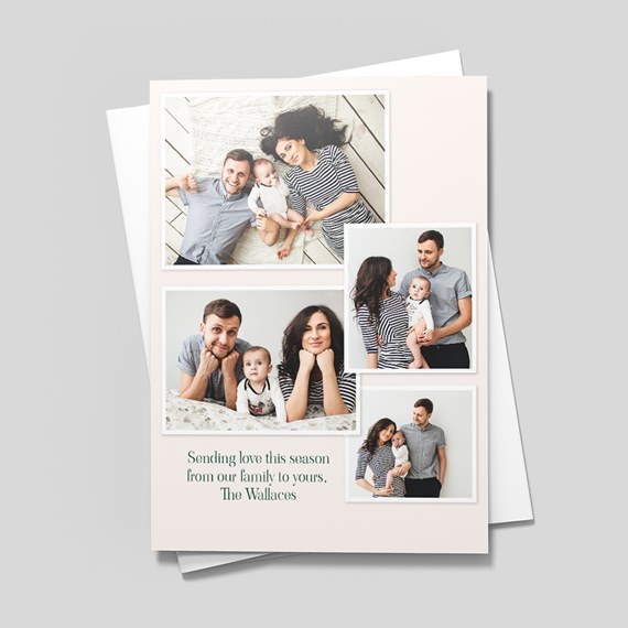 photo collage card with customizable text area