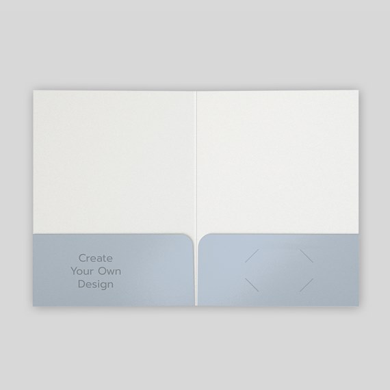 flat card design with customizable text area and photo placeholder