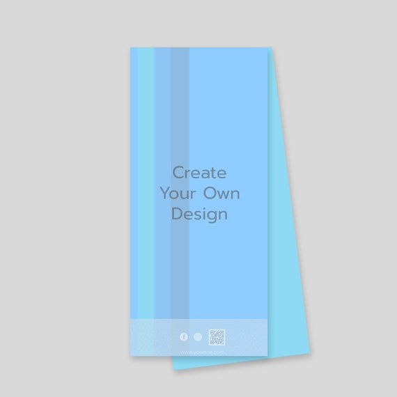 vertical card design with customizable text area